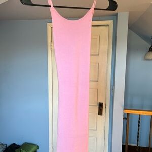 Babaton Pink Stretch Mini Dress